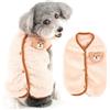 Ranphy Maglione in pile per cani di piccola taglia, in tinta unita, con toppa a orso, elastico, morbido, abbigliamento caldo per autunno e inverno, per gatto, chihuahua, Yorkie, beige, S