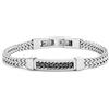MARLU' Bracciale spina di pesce con zirconi centrali Unisex 31BR0003-N