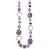BULINLIN Collana lunga da donna con perle in stile boho, in argento, per anniversario di matrimonio, gioiello alla moda, Resina Vetro Perla