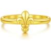UNALOE SEDUCENTI EMOZIONI Anello Donna Giglio Fleur de Lis, Argento 925 e Placcato Oro 18KT, Design Elegante Minimal