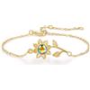 Amsgedhie Bracciale personalizzato con foto, bracciale da donna con girasole, regalo di compleanno per la festa della mamma, regalo a sorpresa di gioielleria da donna (Pietra da proiezione colorata)