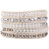 KELITCH Donna Cristallo Perline Charm Bangle Bracciali 5 Wrap Bracciali Moda Gioielli
