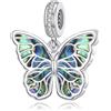 ONEFINITY Ciondolo a forma di farfalla per braccialetti in argento Sterling 925 con farfalla, per gioielli da donna