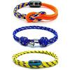 ARANA'S - Bracciale nautico per uomo, donna e bambini | Bracciale marinaio chiusura magnetica fatto a mano | Confezione 3 braccialetti surferi corda nautica con chiusura magnetica
