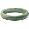 Bwesfy Bracciale rigido da donna in giada naturale, con pietra verde e bianca, Misura unica, Agata