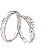 IMINI Set di anelli di coppia abbinati di grano CZ per lui e lei Argento sterling 925 Cristallo regolabile promessa anelli di fidanzamento aperti fedi nuziali dichiarazione Fascia per dita con scatola