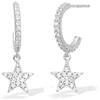 MABINA GIOIELLI - Orecchini Donna - Orecchini a semicerchio con stella pendente in pavé di zirconi - 563333