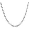 U7 Collana Uomo Acciaio Catena Grano Spiga Robusta Ipoallergenica Catenina Uomo Acciaio inossidabile Larghezza 3 mm - 66 cm Colore Argento Gioiello alla Moda Confezione Regalo Natale Compleanno