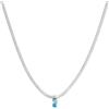 Generic Collana Donna Marlù Sparkles 31CN0001-AM in Acciaio Silver Snake con Pietra Azzurro