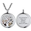 PROSTEEL Collana Personalizzata con Foto in Acciaio Inossidabile Albero della Vita Collana Uomo Donna