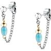 Morellato Orecchini Pendenti da Donna in Acciaio, Perle, Collezione COLORI SUMMER