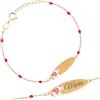 Sakrami Bracciale Rosary in Argento 925 con Unicorno Smaltato e Piastrina Incidibile per Bambini Kids Collection + Confezione Regalo Personalizzata - Braccialetto per Nascita Comunione Battesimo Compleanno