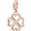 Rosato Charm Donna In Argento Con Simbolo Quadrifoglio | Collezione Storie - RZ007