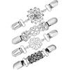 BESTOYARD Maglione Clip Vintage Maglione Catena Creativo Argento Cardigan Clip per Abiti da 4 Pezzi
