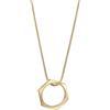 Armani Exchange Collana con ciondolo da uomo in acciaio inossidabile o pelle con chiusura a moschettone, Oro chiaro