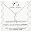 Bramart Collana Zia Pietra di Luna Regali per lei in Argento Sterling 925 Idea Regalo per Natale Compleanno Collane zie - Cofanetto DEDICA incluso. (Luna Zia)