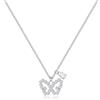 S'Agapõ Collana Girocollo Donna, Collana Donna in Acciaio e Cristalli con Simbolo Farfalla | Collezione Twinkle - SWN09