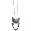Hmsanase Collana Uomo Donna Gioielli Ciondolo Pendente Necklace Gemme Di Pietra Di Luna Artificiale Etnica Di Gufo Vintage Bohémien Collana Con Ciondolo Gufo Vintage Boho Moon