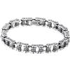 TYMONT S925 Bracciale Personalizzato Con Catena Da Motociclista in Argento Sterling, Bracciale Vintage Da Uomo Tangleweed,Argento,21cm