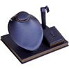 Baoblaze Set di espositori per Gioielli in Pelle PU, Porta Anelli, espositore per collane, Orecchini, Anelli, per casa, attività Commerciale, vetrina,