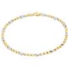 Generic BRACCIALE UOMO CATENA IN ORO GIALLO18 KT CON RIPORTINI ORO BIANCO 18 KT