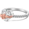 Lllunimon Anelli di fiocco rosa anelli nodo per le donne 925 anelli in argento sterling per le donne impilabili fasce da sposa anelli CZ promessa anelli per lei infinito per sempre,Rosa,Size5