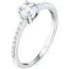 Morellato SAIW1790 - Anello da donna in argento 925% durevole, zirconi bianchi, collezione Tesori, solitario