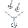 MOOFUN Collana con zirconi, in argento Sterling 925, da donna, con catenina, set di orecchini e orecchini in confezione elegante, regalo per voi Fra Donne, fidanzata, mamma, compleanno, Natale, San