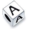 Bling Jewelry Blocco Lettera A Alfabeto Iniziale Charm Bead Per Le Donne Per Adolescenti .925 Argento Sterling Per Bracciale Europeo