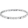 Morellato Bracciale Uomo in Acciaio, Cristalli, Collezione MOTOWN, Regalo Uomo, Lega di acciaio