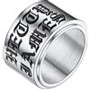 PROSTEEL Anello Uomo con Incisione Anello Personalizzabile Anelli da Uomo Larghezza 15mm Misura 20