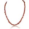 PERORNO Collana da donna in vero corallo rosso 45 cm con chiusura in oro giallo 18 carati - Gioiello elegante e naturale