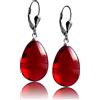 Amberistan Orecchini pendenti da donna in ambra rossa, blu e verde, fatti a mano, 3,8 x 1,5 cm, gioielli di lusso in argento Sterling 18 K, regalo per mamma, regalo per adulti, 1.5inch, Ambra Argento