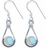 mantraroma orecchini in argento 925 con pietra di luna e pietra bianca, orecchini con pietre preziose luccicanti, orecchini in vero argento sterling da donna, regalo