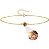 Auinniuz Braccialetto personalizzato in argento sterling con proiezione di foto - Bracciale con immagini colorate all'interno - Regalo a sorpresa per lei A-Oro