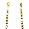 PEGASO GIOIELLI Collana Uomo Oro Giallo e Bianco 18kt (750), Catena Maglia Figaro Cm 50 Due Ori