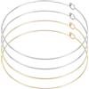 UNICRAFTALE 4 pezzi 2 colori collana girocollo filo intrecciato placcato oro 18K 14,5 cm collana metallica aperta rotonda per donne abbigliamento quotidiano matrimonio feste