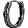 BLUESPIRIT Orecchino da uomo, Collezione B-CLASSIC, in argento 925 rutenio, zirconi, Idee Regalo - P.28C902000100