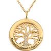 MyNameNecklace MYKA - Personalizzata Collana in Argento con Albero della Vita e Zirconia Cubica - Gioielli con Nome Inciso in Sterling - Regalo per le Donne - Regali per San Valentino (Oro Vermeil 18k)