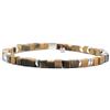 Nato Cuff - Bracciale in Argento 925 - Perline Occhio di tigre Pietre semipreziose - Gioielli Uomo o Donna fatti a mano in Francia (Large 19cm)