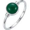 mantraroma Anello in argento 925 con pietra di onice verde, pietra preziosa, vero argento sterling da donna, regalo