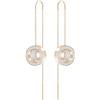 Swarovski Orecchini Hollow Chain, bianco, placcato oro rosa