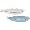 Villa Altachiara 2 piatti aperitivo forma a pesce 30x15x3,5cm