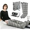 FahQuintuple Pressoterapia per Casa Gambe e Addome e Braccia - 6 Camere Massaggiatore Compressione d'Aria - Linfodrenaggio Professionale Anticellulite, Rilassamento Muscolare (Grey, 2legs+waist)