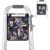 supregear Borsa Deambulatore, Organizer Universale Anziani con Tasche Multiple, Accessorio Leggero per Rollator, Sedie a Rotelle e Sponde Letto, Custodia Facile da Usare, Nero Floreale
