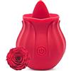 Generic Fiore forma lingua leccando G Spot vibratore capezzolo Clitorale stimolazione uovo vibratori Clit seno massaggiatore giocattoli sessuali per le donne, rosa