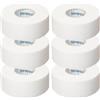 SPAS SRL Strappal nastro taping sportivo anelastico professionale tape zigrinato all'ossido di zinco per bendaggi funzionali, stabilizzazione articolare, fisioterapia e sport | latex free | 2,5 cm x10 m 6 pz