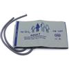 skmeditec Bracciale NIBP universale, bracciale di ricambio per pressione arteriosa a doppio tubo riutilizzabile in nylon grigio marrone da 27-35 cm, senza connettore BP