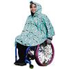 BundleBean Poncho per sedia a rotelle per adulti, impermeabile, taglia unica: da 11 anni in su. Cappuccio con visiera. Si aggancia facilmente sotto il mento e le braccia. Con sacca custodia