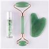 MCWJ Massaggio a rulli viso di giada Gua Sha Sha SHA STUTTO STUTTO PIETRA PIETRA 3PCS / Set-3 pezzi imposta nessuna scatola
